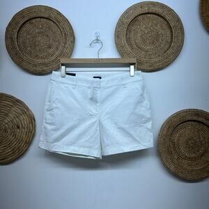 NEW J. Crew White 5" Classic Chino Shorts 8 Preppy Casual Summer Neutral